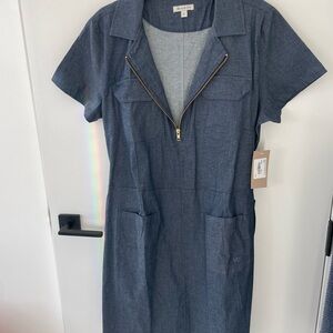 Cape Cod Zipnup denim
Indigo dress size small